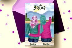 Muslim women clipart, Muslim Girls, Hijab clipart, Besties Product Image 5