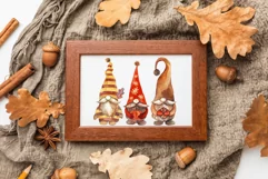 Fall Gnomes. Watercolor Clipart. PNG. JPG Product Image 4