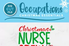 Christmas Nurse svg - Nurse Christmas Crew svg for crafters Product Image 2