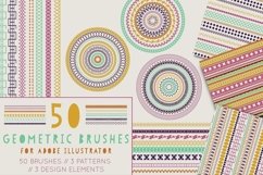 Geometric Pattern Brushes for adobe illustrator plus EXTRAS Product Image 1