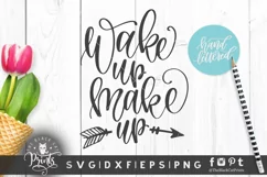 Wake Up Makeup SVG | Hand lettered SVG | Funny SVG Cut File Product Image 3
