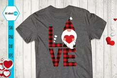Love Gnome Svg, Valentines Svg, Valentines Gnomie Svg Product Image 1