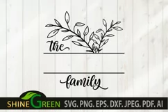Family Monogram SVG Flower Family Frame for Home, Farmhouse Product Image 2