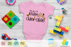 Little Miss Adorable SVG, DXF, EPS and PNG file Product Image 2