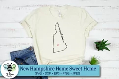 New Hampshire Home Sweet Home SVG | State Pride SVG Product Image 1