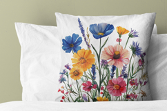 Wildflower Clusters - watercolor flowers borders PNG Product Image 2