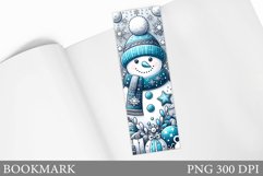 Snowman Bookmark Sublimation. Christmas Bookmark Design Product Image 1