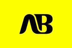 AB letter logo design. AB Product Image 1