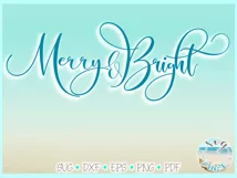 Merry and Bright Horizontal Wood Sign SVG Dxf Eps Png PDF Product Image 3