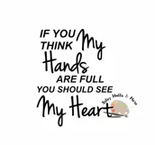 If you think my hands are full, teacher mom nurse svg dxf Product Image 2