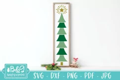 Christmas Trees Porch Sign SVG - Christmas Porch Sign SVG Product Image 2
