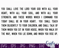 You Shall Love The Lord Verse Christian Farmhouse Sign Svg Product Image 2