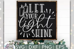 Let Your Light Shine SVG DXF PNG EPS Cutting Files Product Image 1