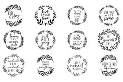 Inspirational Quote Wreath SVG Cut File Bundle for Cricut Product Image 3