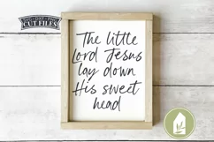 Away in a Manger SVG Files, Farmhouse Christmas SVG Product Image 1