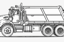 Truck Coloring Page Background Wallpaper Product Image 1