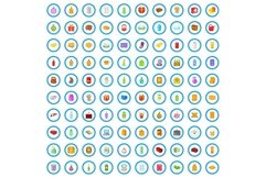 100 packaging icons set, cartoon style Product Image 1