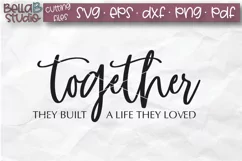 Together They Built a Life They Loved SVG, Wood Sign Design Product Image 2