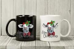 Mooey Christmas PNG | Funny Christmas Heifer | Printable Product Image 3