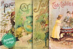 Vintage Children Book Covers Digital Paper Backgrounds Product Image 1