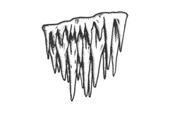 Icicle Stalactite Frost Element Monochrome Vector Product Image 1