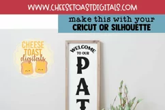 Home Vertical Porch Sign SVG | Welcome To Our Patio Product Image 2