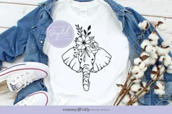 Flower Elephant No.2 SVG Cut File for Cricut and Silhouette Product Image 3