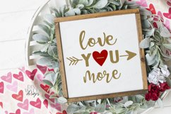 Love You More - Valentine's Day - Arrow - SVG Cut File PNG Product Image 2