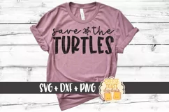 Save The Turtles - Sea Turtle SVG PNG DXF Cut Files Product Image 1