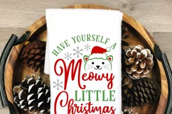 Have yourself a meowy little Christmas svg, Cat cut file Product Image 2