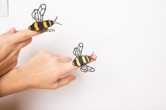 Bumble Bee Paper Cut SVG | Layered Bumble Bee SVG Product Image 3