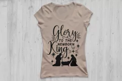 Glory To The Newborn King Svg, Christmas Svg, Jesus Svg. Product Image 2