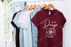 Bella Canvas Mockup 3001 Heather Cardinal T-shirt Mock Up Product Image 1