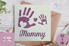 Mummy card| Paper cutting | Mother’s Day card SVG Product Image 1