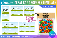 Treat Bag Toppers Canva Template Bundle, Editable Treat Bag Product Image 1