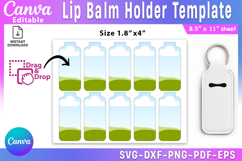 Lip Balm Gift Holder Template, Chapstick Sleeve Key Holder, Product Image 1