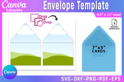 5x7 Envelope Template Svg, Wedding Envelope Template Product Image 1