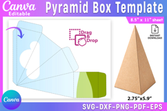 Pyramid Gift Box Template, Birthday Gift Box, Box Template Product Image 1
