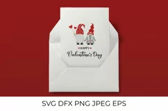Happy Valentines Day SVG. Cute gnomes SVG. Funny Valentine Product Image 2