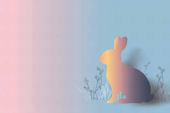 Cool bunny on the eve of Easter, empty space Product Image 1
