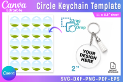 Circle Keychain Template, 2" Circle Keychain Svg Product Image 1
