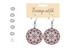 Earrings SVG,earrings template earrings cut file, earrings Product Image 1