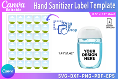 Hand Sanitizer Label Canva Template | 1oz Sanitizer Label Product Image 1