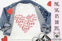 Love in heart, Heart shaped Svg cut file. Product Image 1