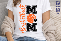 Basketball Mom SVG, Sports Mom Shirt SVG, Varsity Basketball Product Image 1