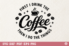 Vintage Coffee Lover SVG Bundle, Retro Coffee Quote Design Product Image 1