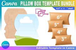 Editable Pillow Box Template Bundle Printable Favor Box SVG Product Image 1