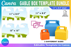 Gable Box Template BUNDLE, 3 Sizes Gable Boxes Product Image 1