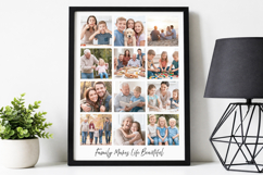 Editable 8 photo collage Canva template with modern layout. Product Image 1