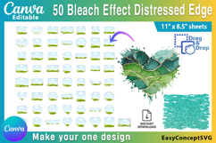 50 editable bleach effect distressed edge Canva templates Product Image 1